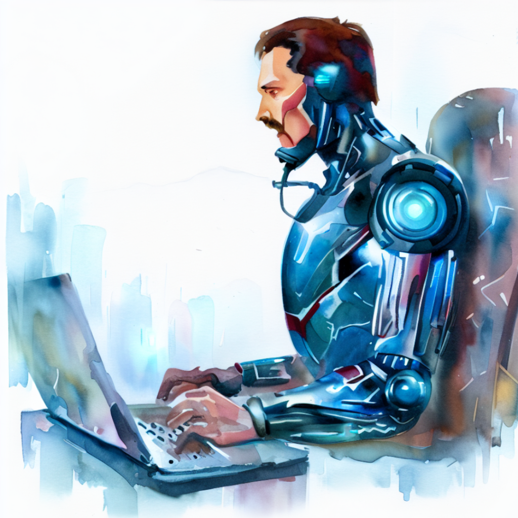 Tony Stark conversando com Jarvis, seu Chat GPT pessoal no filme Homem de Ferro